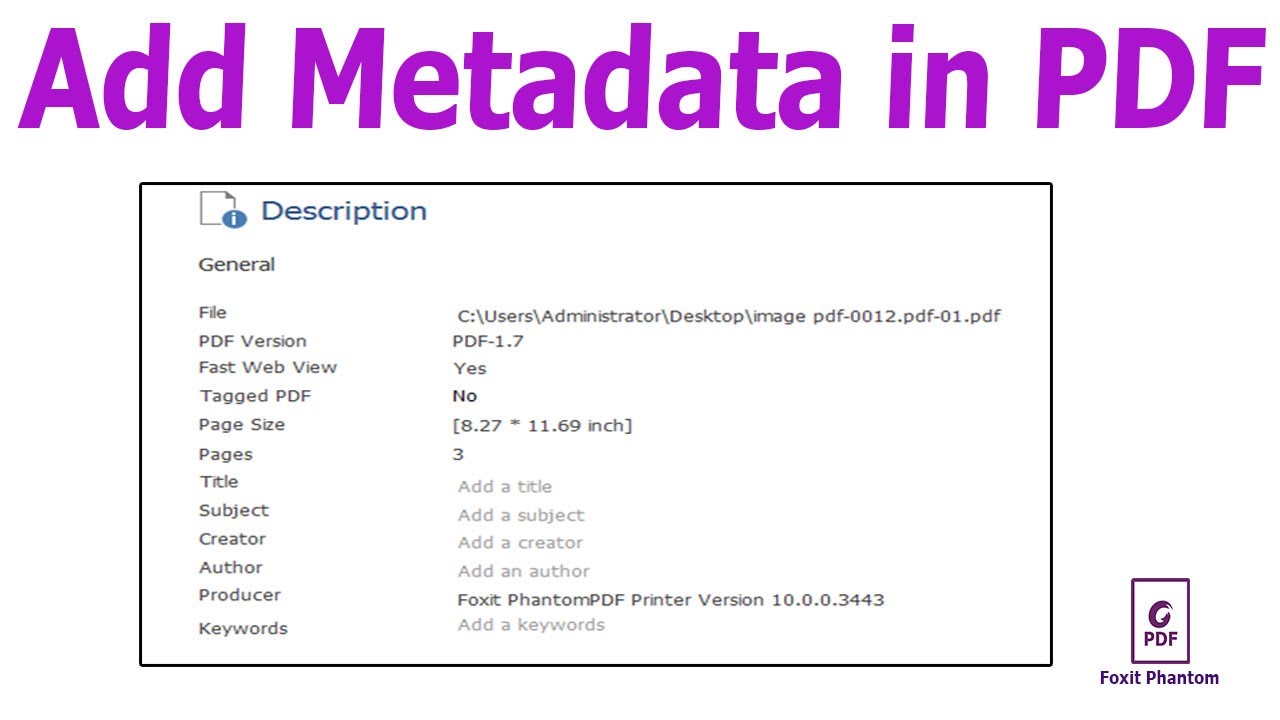 How to Add Metadata to a PDF | Edit PDF Info Easily (Free-Online)