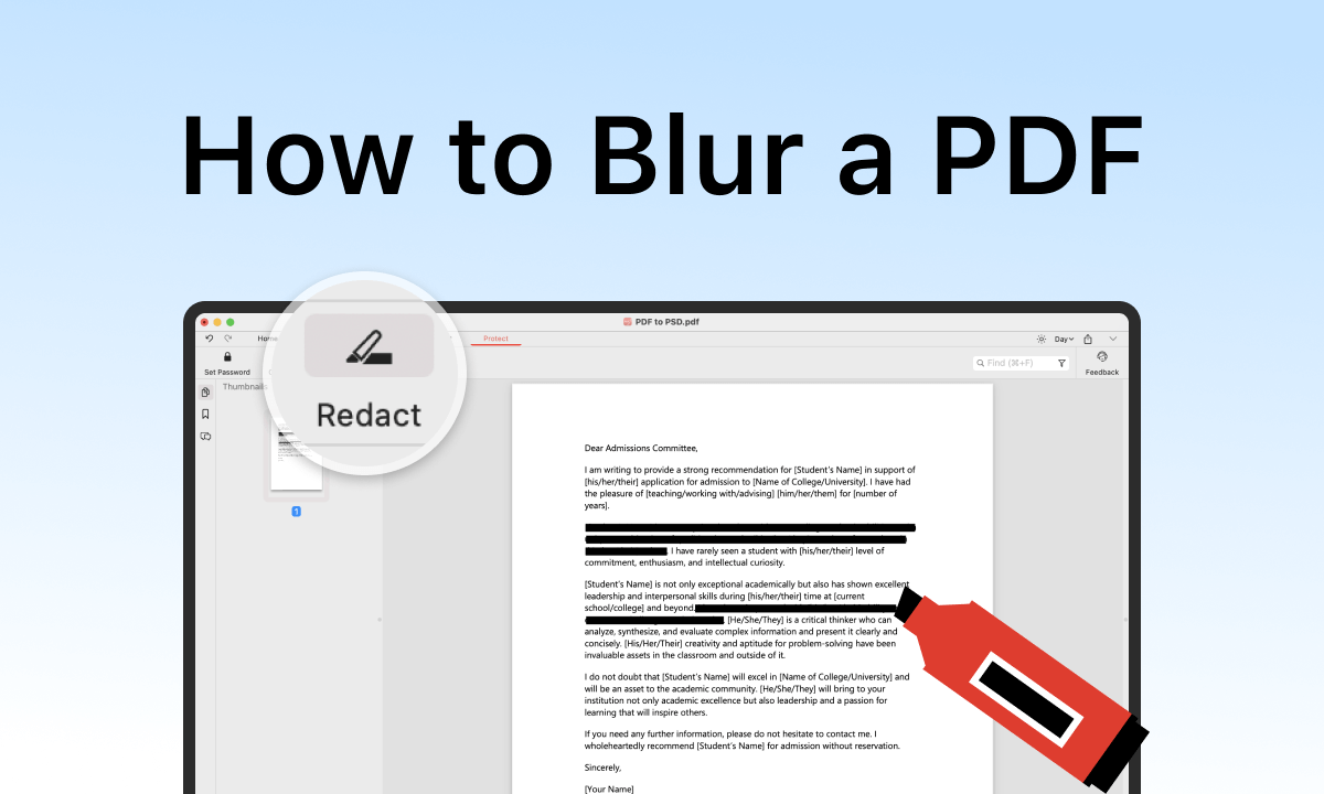 How to Blur a PDF | Hide Sensitive Information Online - Free