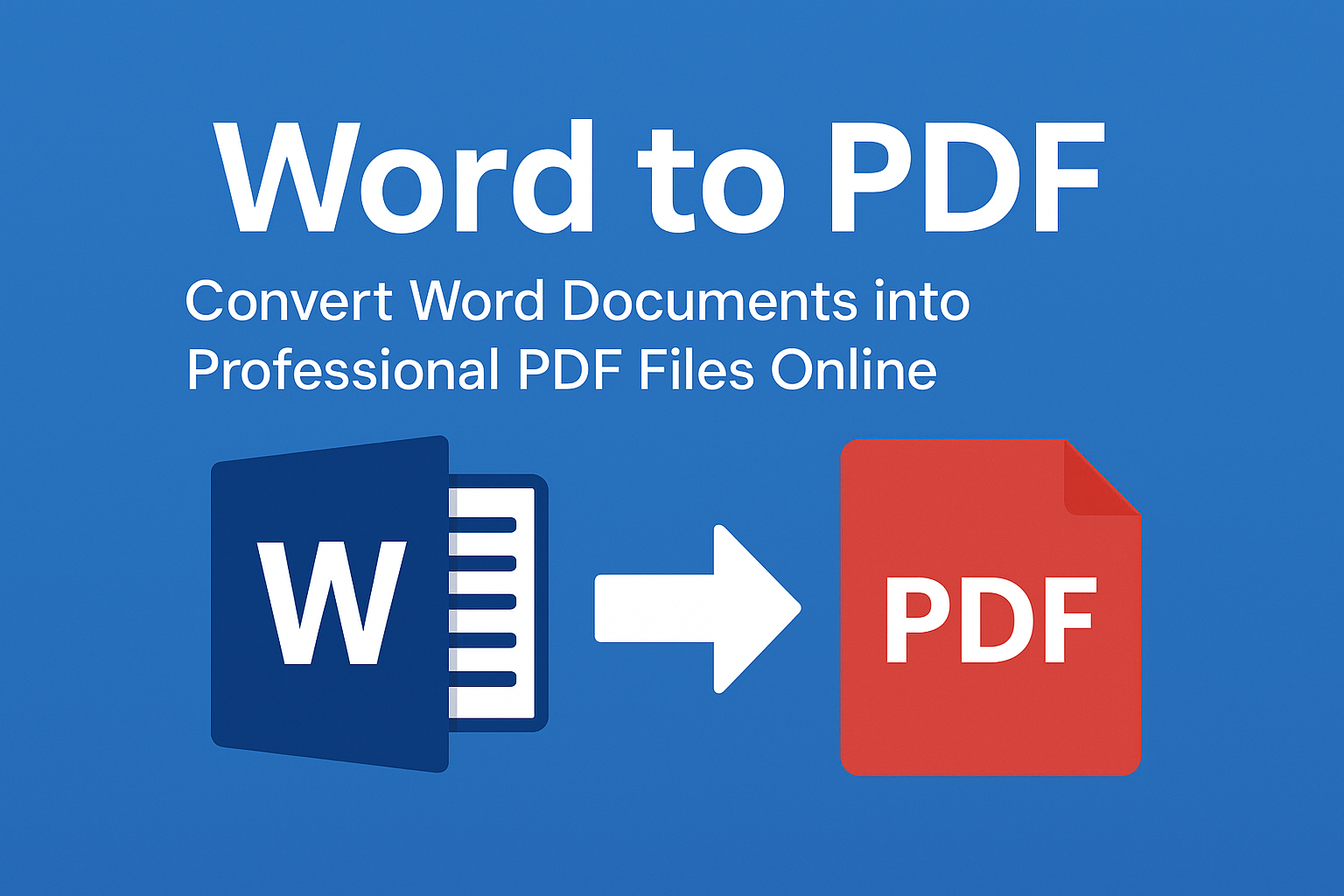 Word to PDF – Convert Word Documents into Professional PDF Files Online