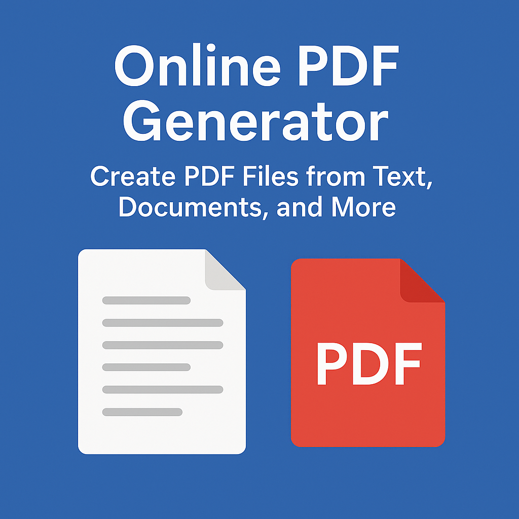 Online PDF Generator – Create PDF Files from Text, Documents, and More