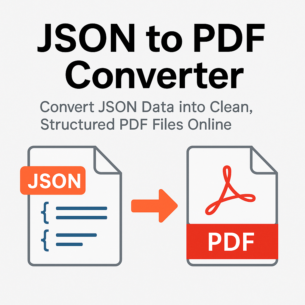 JSON to PDF Converter – Convert JSON Data into Clean, Structured PDF Files Online