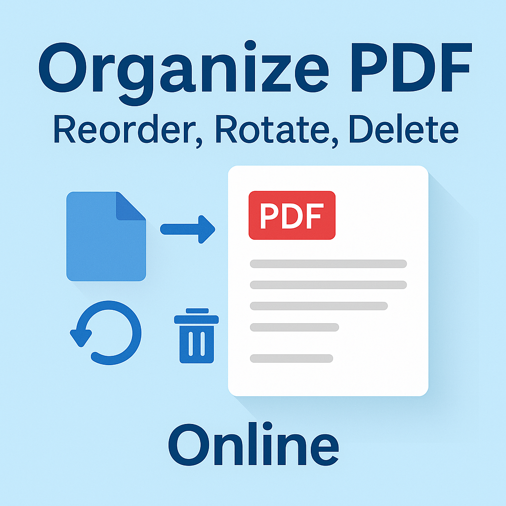 Organize PDF – Reorder, Rotate, and Delete PDF Pages Online